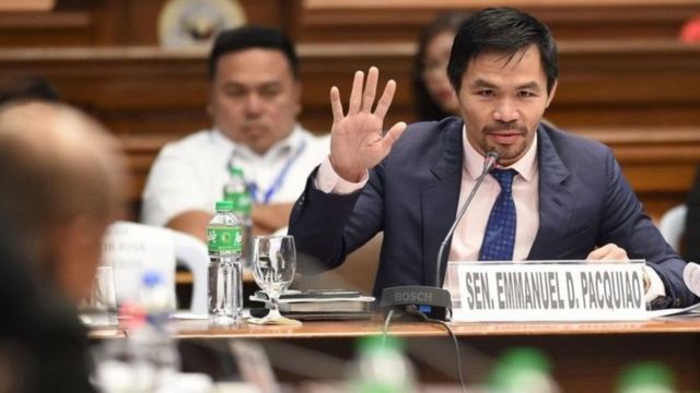 Pacquiao yang berusia 42 tahun kini menjadi senator di parlemen Filipina