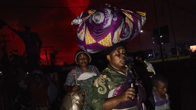 با فوران یک آتشفشان بزرگ در کنگو دولت این کشور طرح تخلیه شهر گوما را به اجرا گذاشته است.
