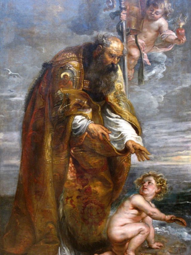 Tela do século 17 retratando santo Agostinho