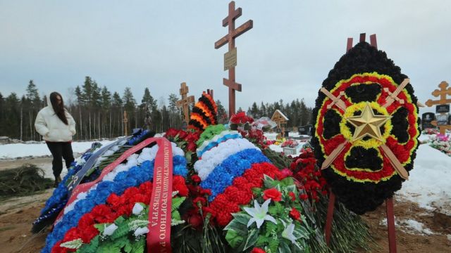 Похороны погибшего бойца "ЧВК Вагнер" в Санкт-Петербурге, декабрь 2022 года
