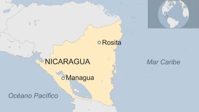 Mapa de Rosita, Nicaragua