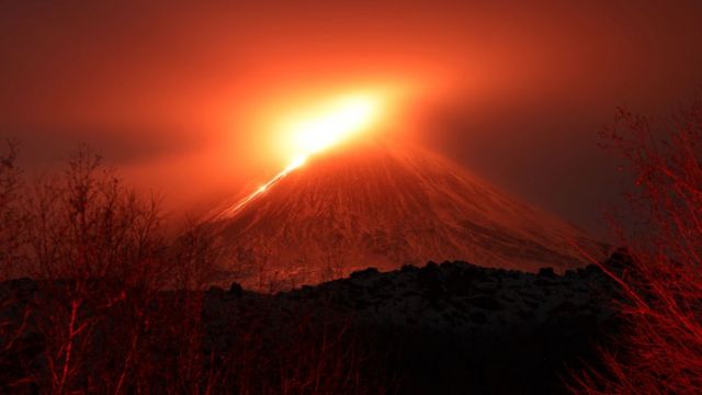 Volcán en Kamchatka