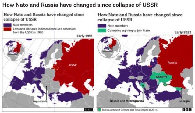 A map of Nato expansion