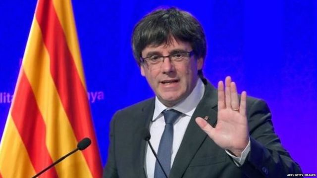 Carles Puigdemont earlier appealed for international mediation to help solve the growing crisis