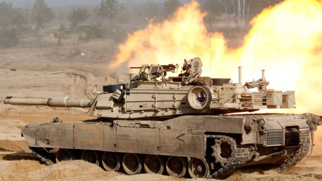 American M1 Abrams tanks