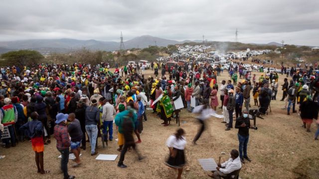 supporters gather at nkandla
