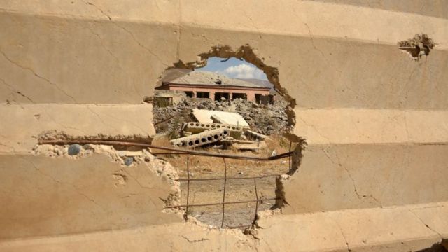 Conséquences du bombardement de la ville de Sotk en Arménie