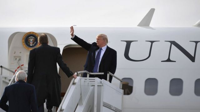 Donald Trump no Air Force One