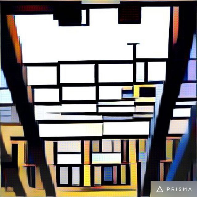 La misma foto con filtro Mosaico