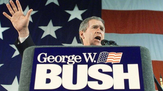 Bush em campanha em 2000