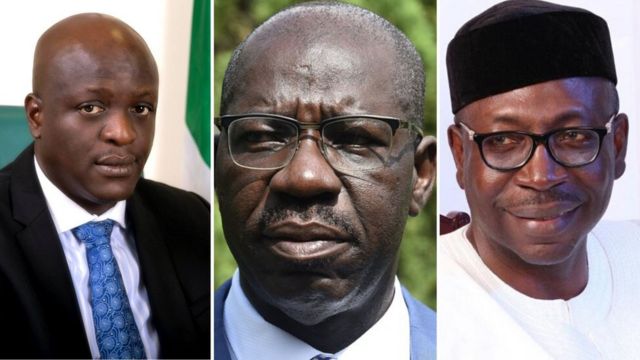Di three contenders for Edo state govnorship