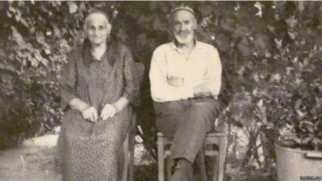 Osman İbriş ve eşi Alime. Özbekistan 1971.