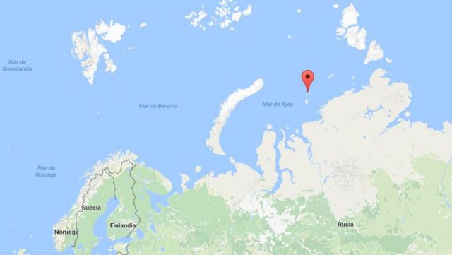 Mapa del ártico ruso