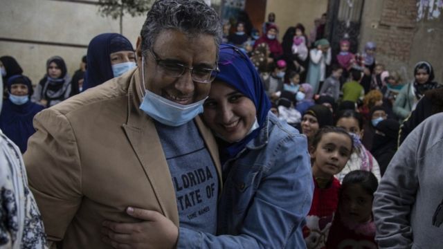 Mahmoud Hussein after his release