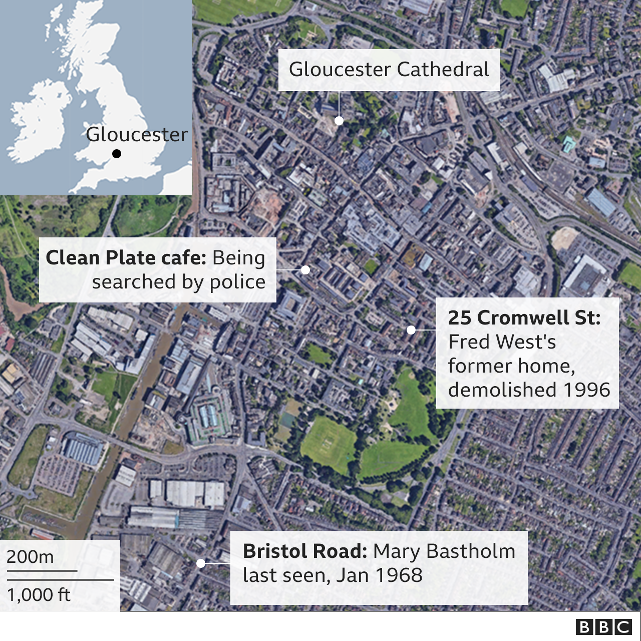 Cromwell Street Gloucester Map Fred West: Who Was He And What Did He Do? - Bbc News