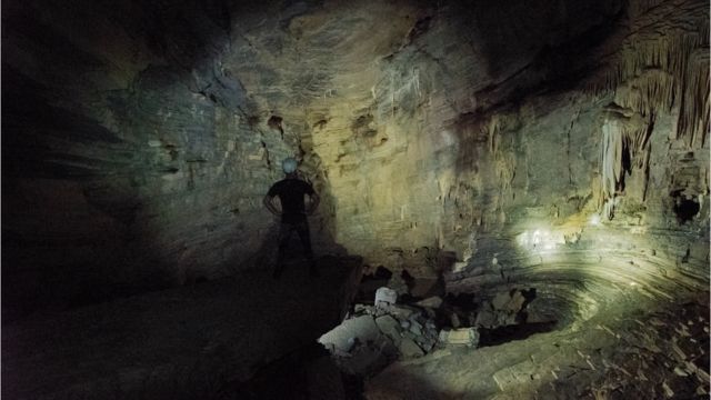 El interior de la Cueva de los Tayos Foto: Miguel Garzón