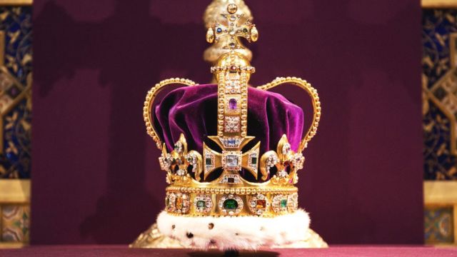 St. Edward's Crown will be placed briefly on the King's head during the ceremony