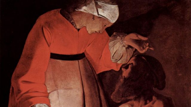 Jó e sua esposa, em imagem do pintor francês Georges de La Tour