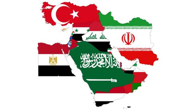 خريطة للشرق الأوسط