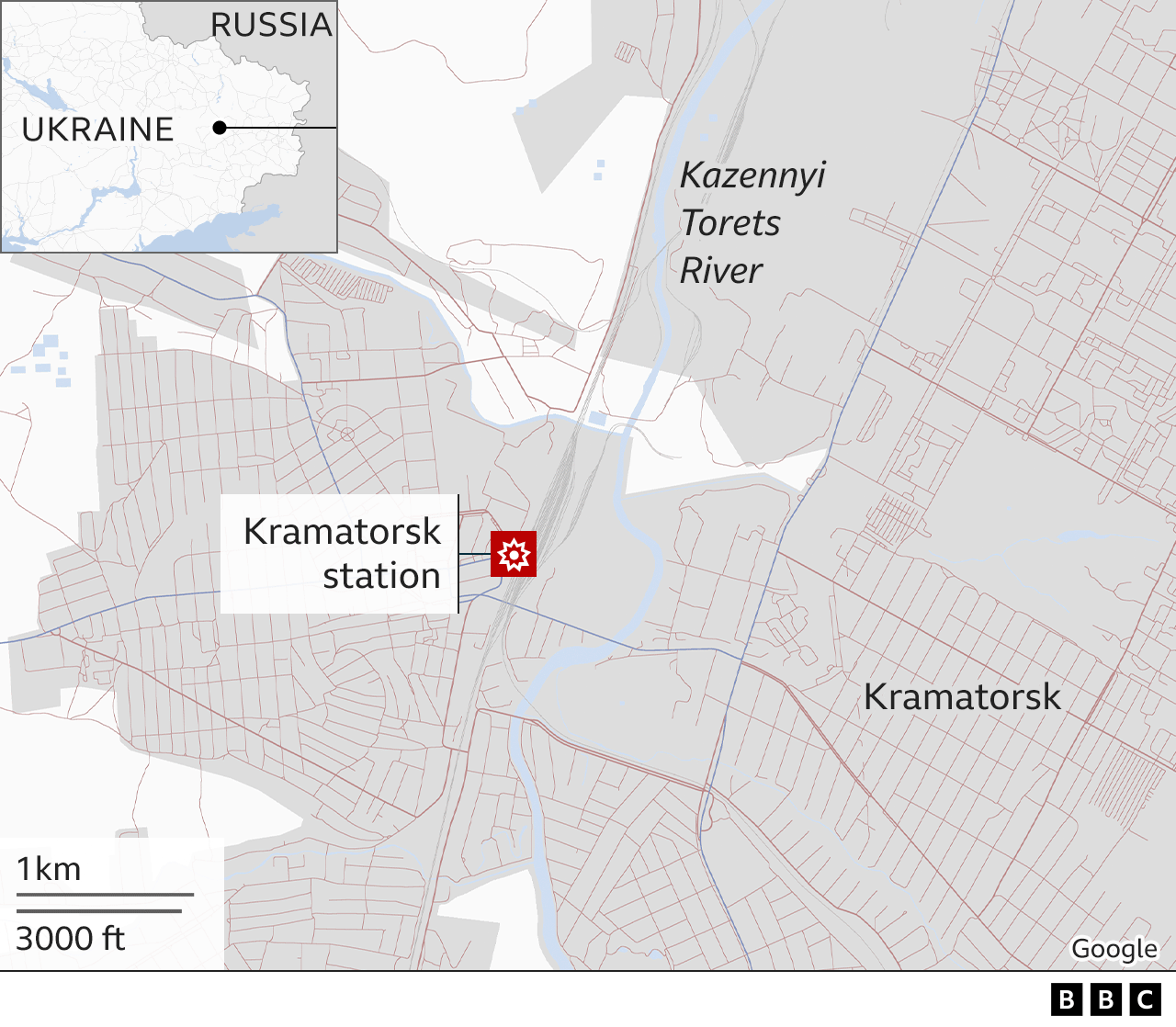 Bản đồ Kramatorsk