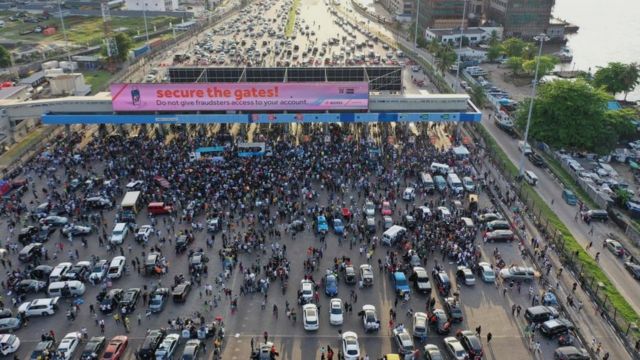 CNN Nigeria protest: Lekki toll gate Lagos Nigeria