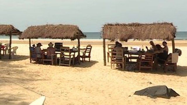 A beach in Sierra Leone