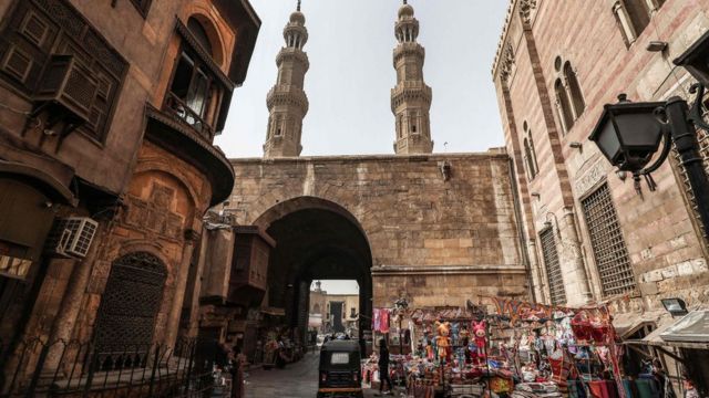 The streets of Cairo were empty of gatherings of those celebrating the month of the fast