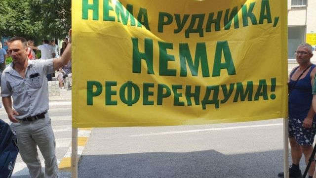 Protest 29. jula ispred opštine Loznica