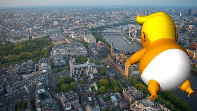 赤ちゃんトランプ 巨大風船 ロンドン上空浮遊に許可 cニュース