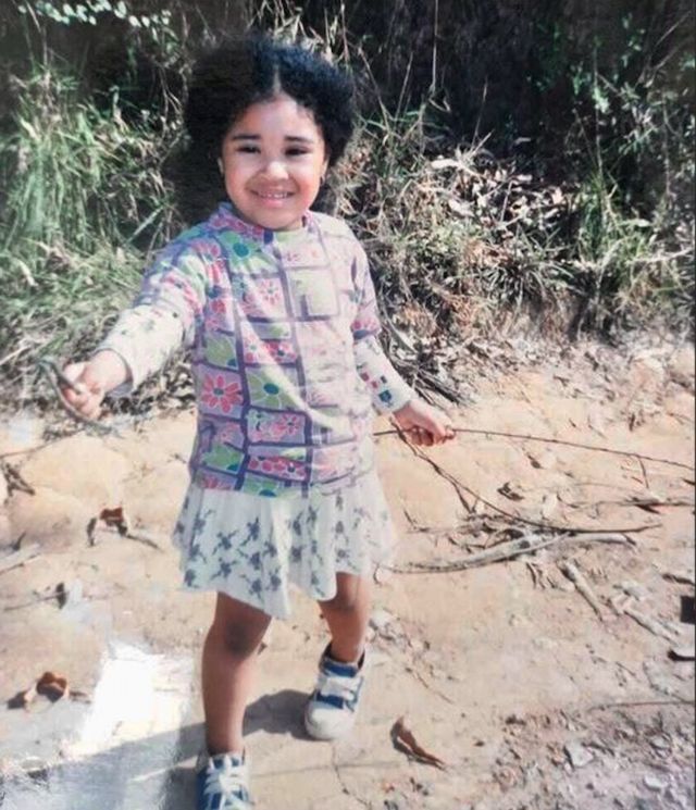 Marina Melo na infancia