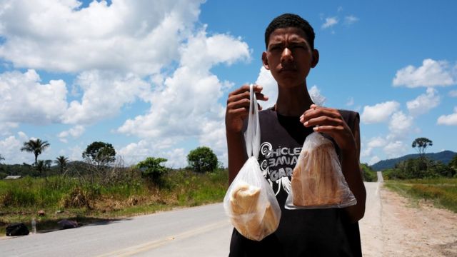 Venezuela'nın Araujo vilayetinden Brezilya'nın Boa Vista şehrine göç eden bir Venezuelalı.