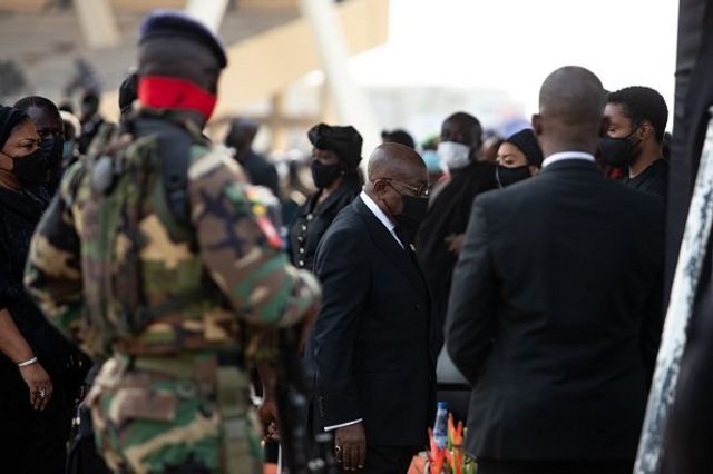 Jerry John Rawlings funeral: Black Star square, military cemetery Accra