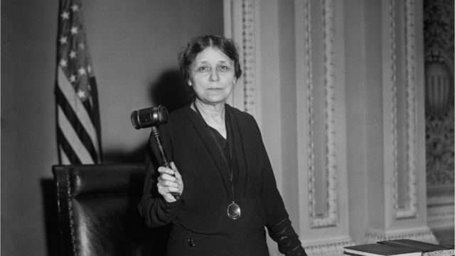 Tennessee Senator Hattie Caraway, First Woman Elected to Serve a full Term as a U.S. Senator, Portrait with Gavel,