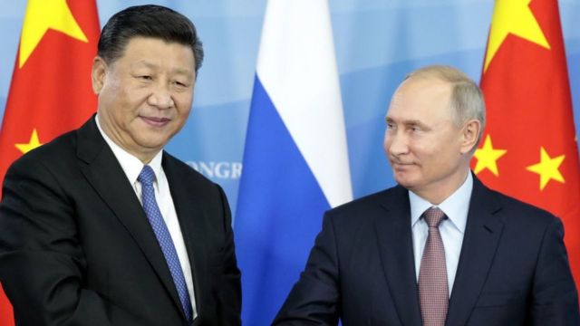 Xi Jinping dengan Vladimir Putin