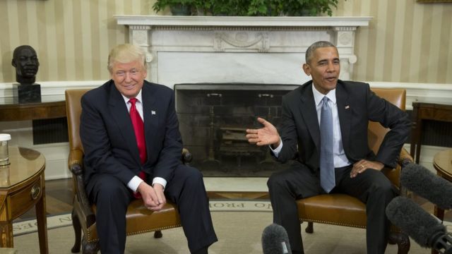 Trump, Obama, White House