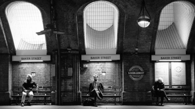 Estación de metro de Baker Street, Londres, Reino Unido.