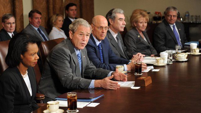 Bush e seus ministros em 2008