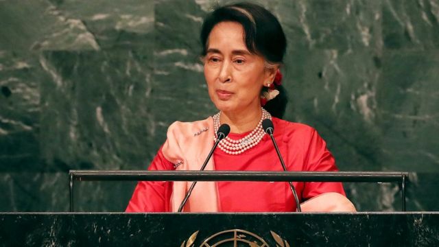 Suu Kyi no show face for di last UN General Meeting wey happen