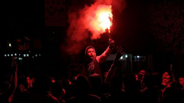 صورة من الأرشيف من مظاهرات محافظة الجيزة عام 2015
