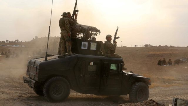 ISと戦うイラクのクルド人戦闘員