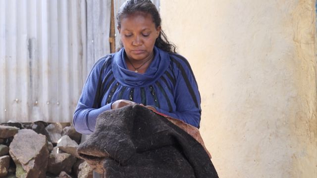 ሠላማዊት ገብሬ የበርኖስ ሥራ ላይ