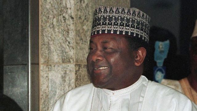 Sani Abacha à Abuja, capitale du Nigeria, mars 1998