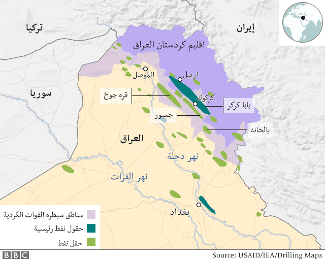 خارطة كردستان العراق