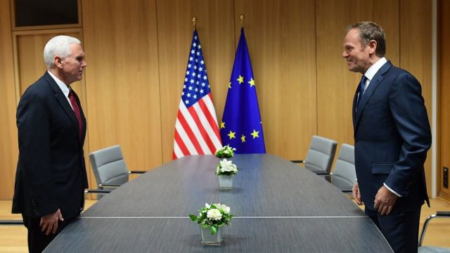 ABD Başkan Yardımcısı Mike Pence ve Avrupa Konseyi Başkanı Donald Tusk