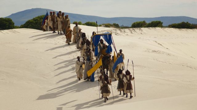 A caravan in the desert