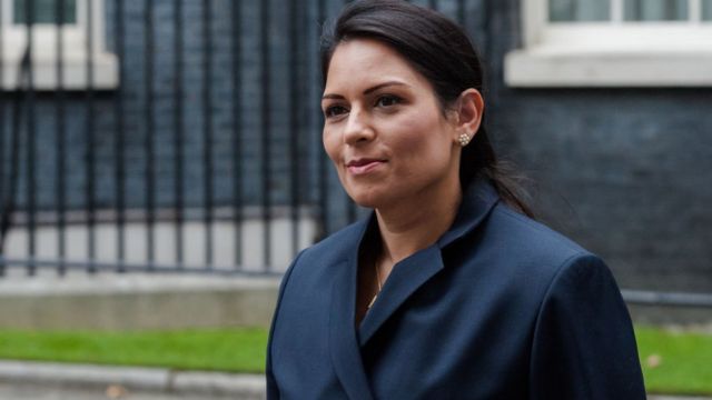 Priti Patel, ministra de Interior británica.