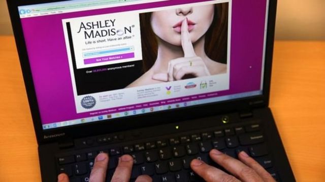 Página de site de traição Ashley Madison