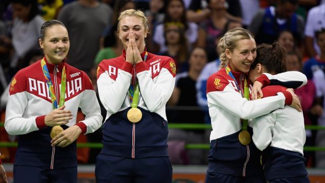 Российские гандболистки - чемпионки Рио