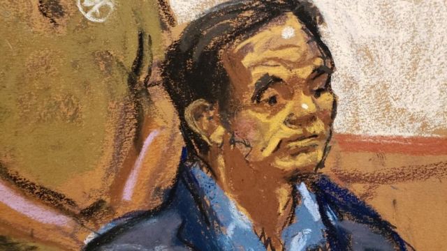卢建旺在法庭上(photo:BBC)