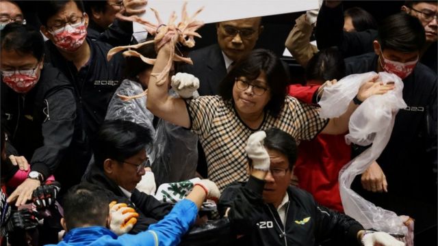 Fighting in Taiwanese parliament